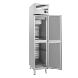 Szafa chłodnicza ze stali nierdzewnej PREMIUM PLUS - GN 1/1 - 325L - 482x702mm - 2 drzwi - chłodzenie wentylowane; LED; HACCP