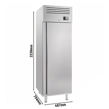 Chłodziarka ze stali nierdzewnej PREMIUM PLUS - GN 2/1 - 560 litrów - z 1 drzwiami - Prime Gastro