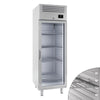 Szafa chłodnicza Premium PLUS – stal nierdzewna – GN 2/1 – 560 L – z 1 drzwiami szklanymi