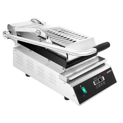 Grill kontaktowy / grill do hamburgerów – 2,8 kW – cyfrowy – ruszt górny i dolny – powierzchnia grillowania: 223 x 380 mm