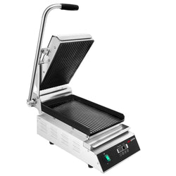 Grill kontaktowy / grill do hamburgerów – 2,8 kW – cyfrowy – ruszt górny i dolny – powierzchnia grillowania: 223 x 380 mm