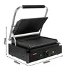 Contact grill for hamburgers – grilling surface: 345 x 235 mm – 2.2 kW – from +50 to +300 °C – with ribbed top and bottom plate – black, image 2 of 10