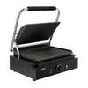 Contact grill for hamburgers – grilling surface: 345 x 235 mm – 2.2 kW – from +50 to +300 °C – with ribbed top and bottom plate – black, image 3 of 10