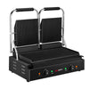 Contact grill for hamburgers – grilling surface: 485 x 235 mm – 3.6 kW – from +50 to +300 °C – with ribbed top and bottom plate – black, image 3 of 10