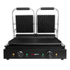 Contact grill for hamburgers – grilling surface: 485 x 235 mm – 3.6 kW – from +50 to +300 °C – with ribbed top and bottom plate – black, image 4 of 10