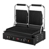 Contact grill for hamburgers – grilling surface: 485 x 235 mm – 3.6 kW – from +50 to +300 °C – with ribbed top and bottom plate – black, image 5 of 10
