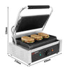 Contact grill for hamburgers – grilling surface: 340 x 230 mm – 3 kW – from +50 to +300 °C – with ribbed top and bottom plate, image 2 of 13