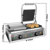 Grill kontaktowy do hamburgerów – powierzchnia grillowa: 475 x 230 mm – 4,4 kW – z ryflowaną płytą górną i dolną
