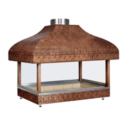 Copper Charcoal Grill - 1500mm - 1 Grill Grate - Grate Size: 1300x500mm