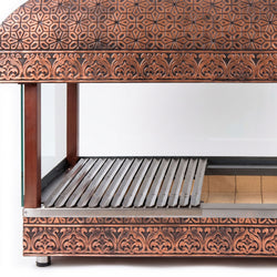 Copper Charcoal Grill - 2000mm - Grill Grate: 1800x500mm