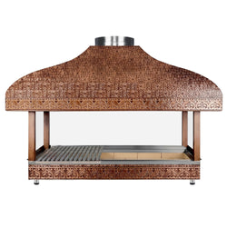 Copper Charcoal Grill - 2000mm - Grill Grate: 1800x500mm