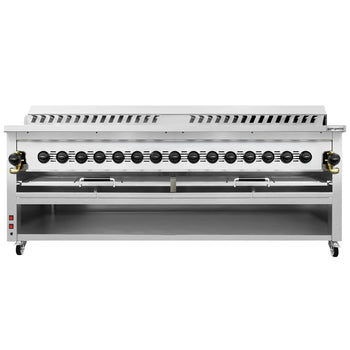 Grill gazowy o dużej mocy – do Adana i szaszłyków – na 30 automatycznie obracających się szpikulców - Prime Gastro