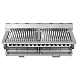 Grill gazowy o dużej mocy – do Adana i szaszłyków – na 30 automatycznie obracających się szpikulców