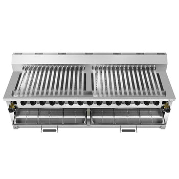 Grill gazowy o dużej mocy – do Adana i szaszłyków – na 30 automatycznie obracających się szpikulców - Prime Gastro