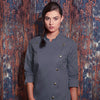 KARLOWSKY | Bluza kucharska damska Jeans-Style – Vintage Black – rozmiar: 52
