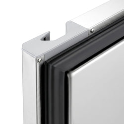 Stół chłodniczy - 1350x700mm - 455L - z 3 drzwiami - z 3 przeszklonymi drzwiami - 6 półki - z oświetleniem LED - podwójna szyba - na rynek PL