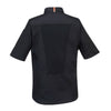 Bluza kucharska MeshAir Pro – z krótkim rękawem – czarna – rozmiar: S