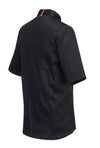 Bluza kucharska MeshAir Pro – z krótkim rękawem – czarna – rozmiar: L