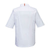 (5 pcs) MeshAir Pro Unisex Chef Jacket - Short Sleeve - White - Size: S