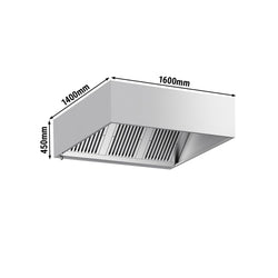 Okap skrzyniowy – 1600 mm – z filtrami i lampą