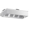 Commercial Wall-Mounted Extractor Hood – 2400mm – with Baffle Filters & Lighting