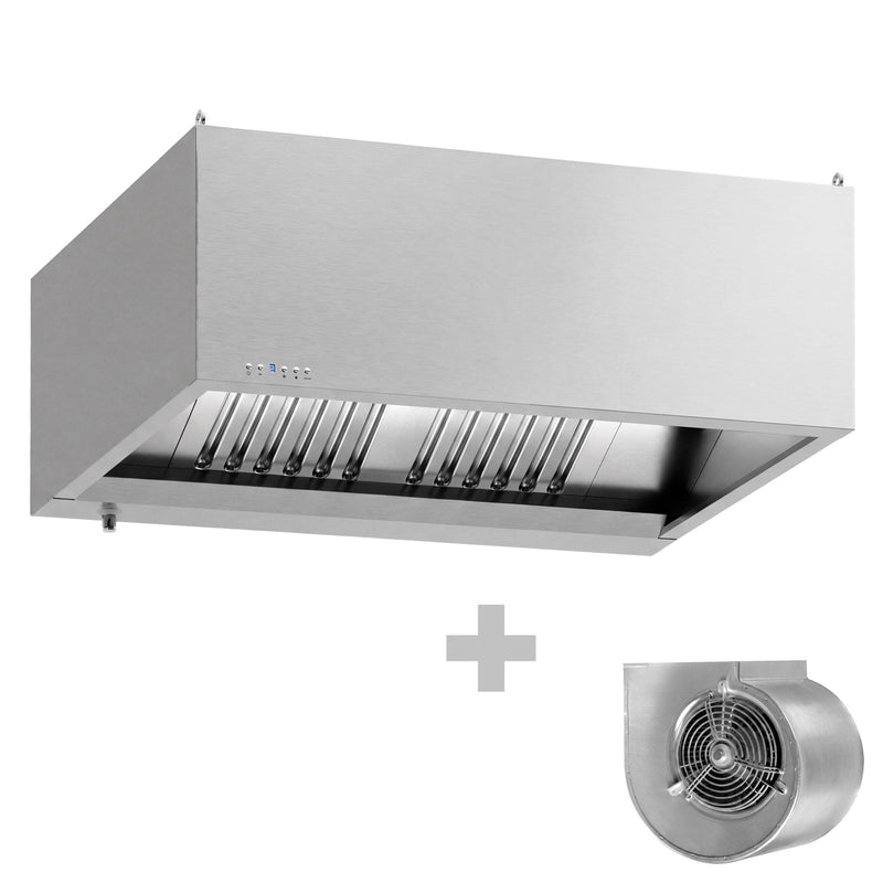 Okap skrzyniowy z silnikiem – 1200 mm – z regulatorem, filtrem i lampą