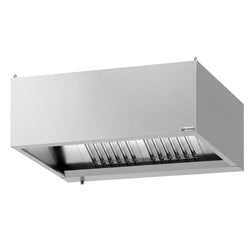 Okap gastronomiczny ze stali nierdzewnej – 1200 mm – z filtrem i lampą