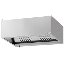 Okap gastronomiczny ze stali nierdzewnej – 1400 mm – z filtrem i lampą
