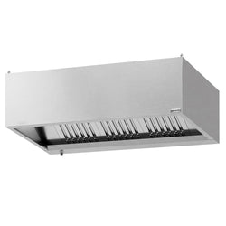 Okap gastronomiczny ze stali nierdzewnej – 1600 mm – z filtrem i lampą