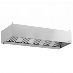 Commercial Wall-Mounted Extractor Hood – 2400mm – with Baffle Filters & Lighting