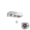 Okap skrzyniowy – 1800 mm – 1800 m³/h – z silnikiem, regulatorem, filtrami i lampą