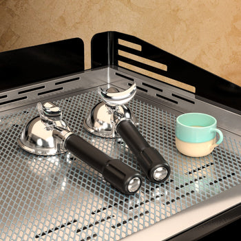 Kolba do ekspresu 2-drożna - czarny uchwyt - odpowiednia do Allegro, Eminence, Grace & Suprema - Prime Gastro