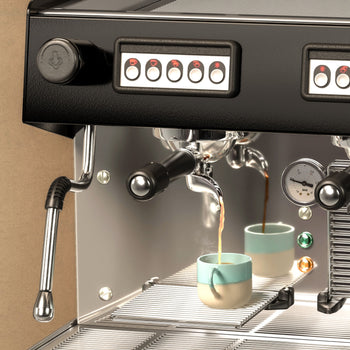 Kompaktowy ekspres z portafiltrem - 2 grupy - włącznie z systemem wstępnej infuzji - Prime Gastro