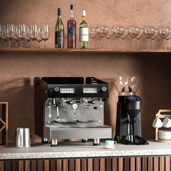 Kompaktowy ekspres z portafiltrem - 2 grupy - włącznie z systemem wstępnej infuzji - Prime Gastro