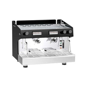 Ekspres z portafiltrem - 2 grupy - włącznie z systemem wstępnej infuzji - stal nierdzewna - Prime Gastro