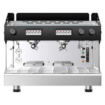 Ekspres z portafiltrem - 2 grupy - włącznie z systemem wstępnej infuzji - stal nierdzewna - Prime Gastro