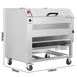 Elektryczna obieraczka do warzyw – wydajność 450 kg/h – moc 750 W – napięcie 230 V – prędkość obrotowa 1400 obr./min