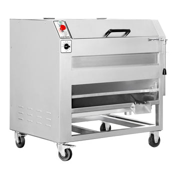 Elektryczna obieraczka do warzyw – wydajność 450 kg/h – moc 750 W – napięcie 230 V – prędkość obrotowa 1400 obr./min