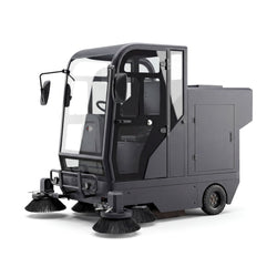 Zamiatarka z kabiną – wydajność 13 750 m²/h – szerokość zamiatania 2000 mm – w zestawie myjka wysokociśnieniowa i kamery