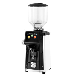 Młynek do kawy profesjonalny - 1,2kg - Ø65mm płaskie żarna - automatyczne rozpoznawanie kolby - mielenie bezpośrednio do kolby (on-demand) - Biały