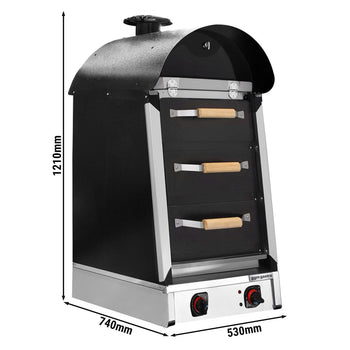 Elektryczny piekarnik do ziemniaków Kumpir - manualny - 4,5 kW - z 3 szufladami - Prime Gastro