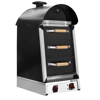 Piec do ziemniaków - elektryczny - sterowanie manualne - 4,5kW - 230V - 530x1210mm - z 3 szufladami - stal nierdzewna