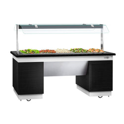 Lada bufetowa chłodnicza DUBLIN - 2000 mm - z tacą chłodniczą & kółkami - do 5x GN 1/1