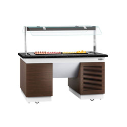 Lada bufetowa chłodnicza DUBLIN - 1600 mm - z płytą chłodniczą & kółkami