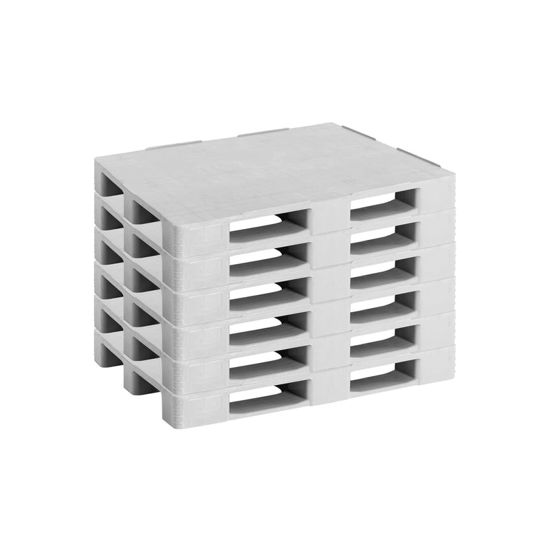 (6 sztuk) – Europaleta EPAL z tworzywa sztucznego – ładowność: 4000 kg – szara