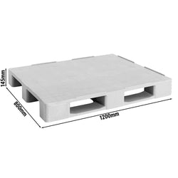 (3 sztuki) – Paleta plastikowa EPAL Euro – ładowność: 4000 kg – Szara