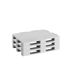 (3 sztuki) – Paleta plastikowa EPAL Euro – ładowność: 4000 kg – Szara