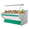 Refrigerated and meat display counter – 2000 x 1150 mm – with meat lighting and illuminated front panel – with granite top – green, image 5 of 12