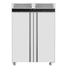 Szafa chłodnicza ze stali nierdzewnej ECO - 1180L - 1480x730mm - 2 drzwi - chłodzenie wentylowane; zamek