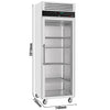 Szafa chłodnicza ze stali nierdzewnej ECO - 600L - 740x730mm - 1 drzwi, przeszklona - chłodzenie wentylowane; zamek